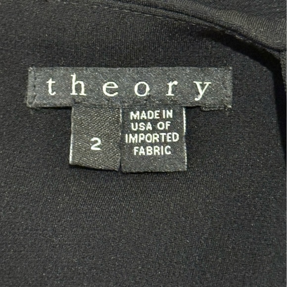 Theory Celia Admiral Crepe Black Halter Sheath Midi Dress size 2 EUC - Picture 6 of 9